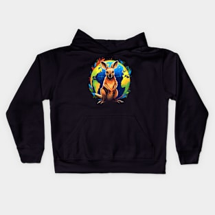 Kangaroo Earth Day Kids Hoodie